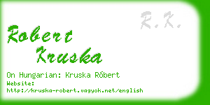 robert kruska business card